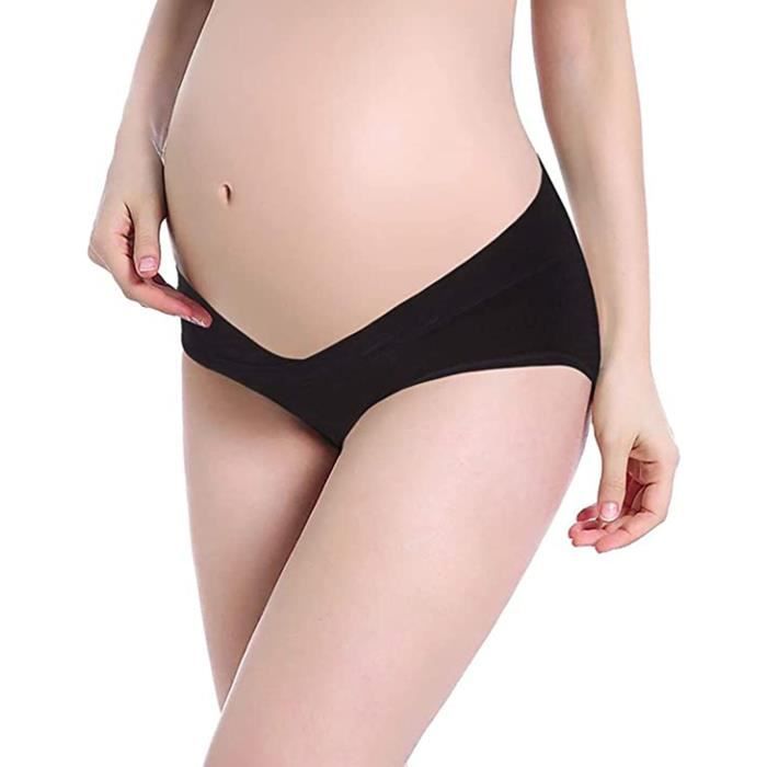 Culottes Maternité 6 Paquets - Coton Doux Taille Basse Forme V - Pour Grossesse Et Post-Partum (32-42)