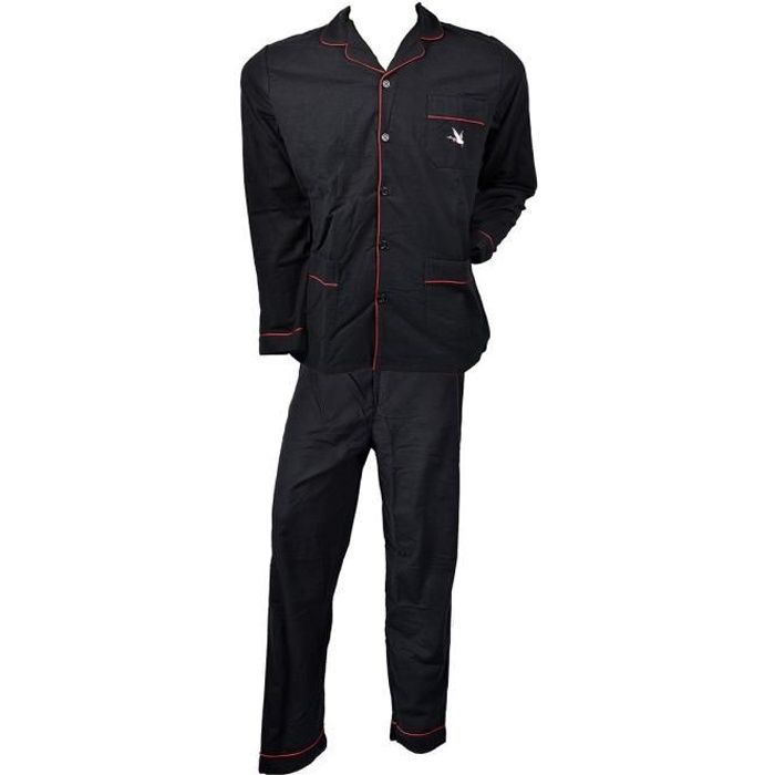 Pyjama homme on sale satin noir