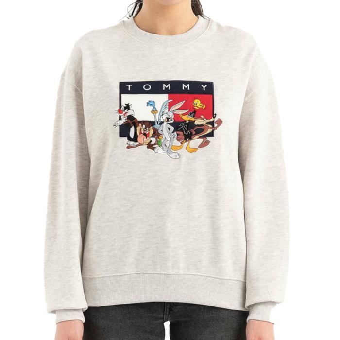 Sweat gris hotsell tommy hilfiger femme