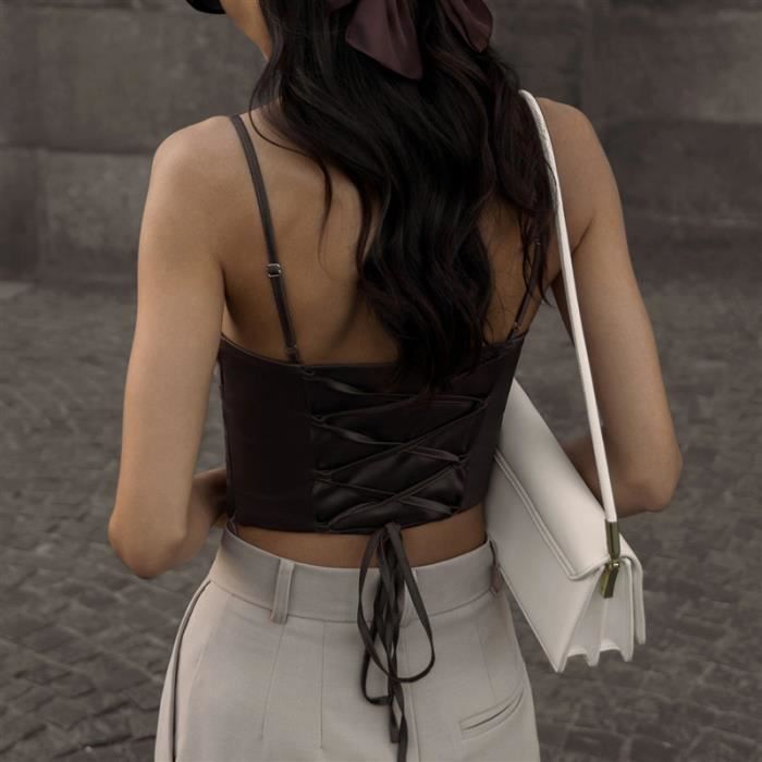 Débardeur en satin - Injprecious Camisole en dos nu pour - FRBZA2 A2