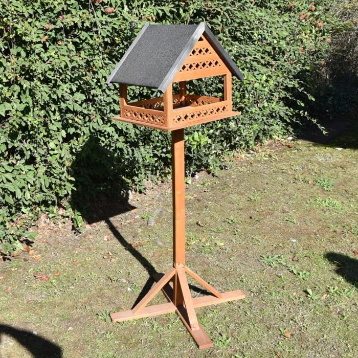 Mangeoire Oiseaux Sur Pied Grange à Construire Bois Epicéa FSC Bois