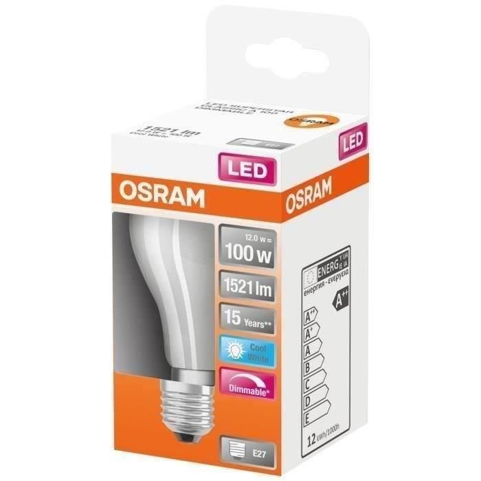 OSRAM - LED std verre dépoli variable 12W E27 1521lm 4000K froid