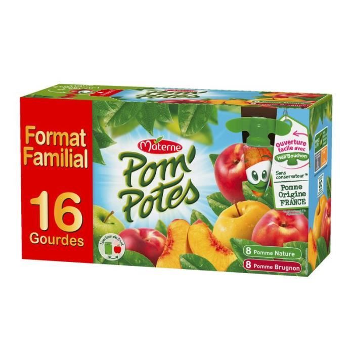 Pom'Potes Compote Gourde Pomme Brugnon x8 Cdiscount