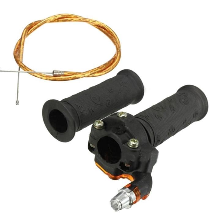 EBTOOLS Pour Cable Accelerateur 60 Cm Moto 50 Ycf Pour Accelerateur Moto Poignée De Moto Poignée De Guidon 1 Paire D'accélérateur D'accélérateur électrique De Vitesse De Torsion 22 Mm Poignées De Poi