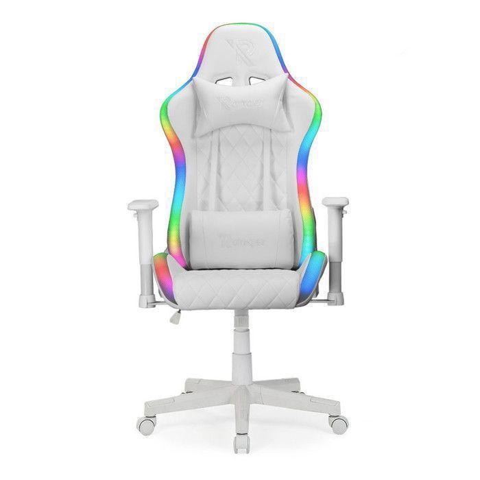 Ranqer Halo RGB/LED Chaise Gaming Chaise Gaming avec éclairage LED RGB 350 Couleurs et Effets Blanc