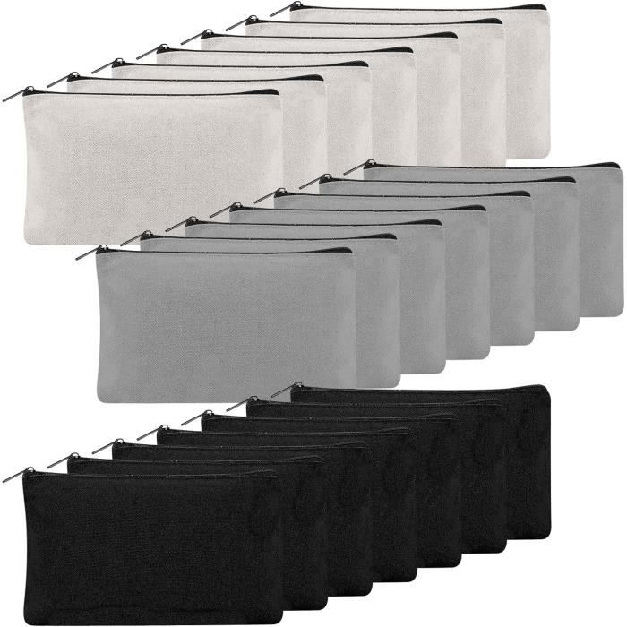 Lot 12 Sacs Coton Bio à Cordon – 6 De 15x10 Cm + 6 De 15x20 Cm – Idéal Calendrier Avent, Bricolage, Cadeaux Personnalisés