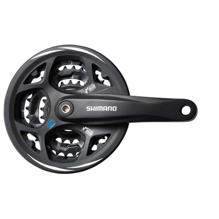 Manivelle Shimano Altus FC-M311 - 48/38/28 noir - VTT Mixte Adulte