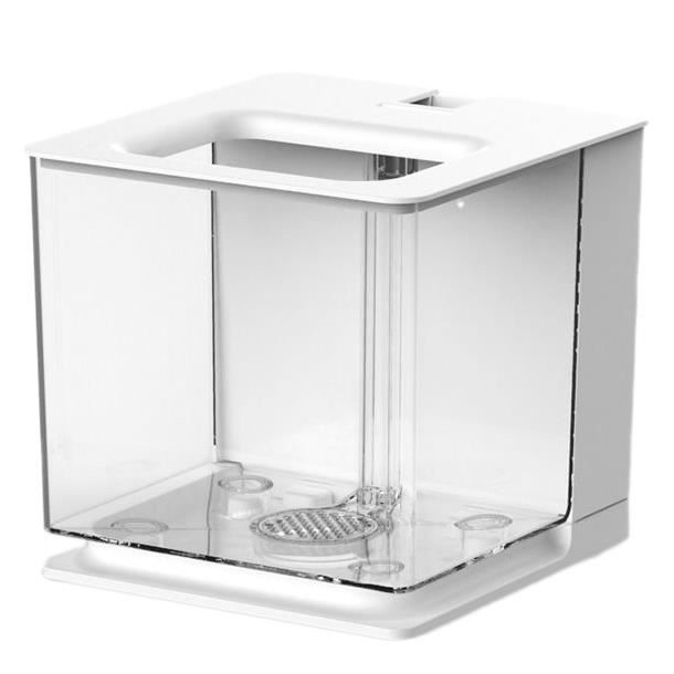 Meilleurs prix pour Betta Aquarium L' Aquarium C'Est Facile à Changer L'Eau en Acrylique Plastique Autonettoyant Petit Aquarium (Blanc)