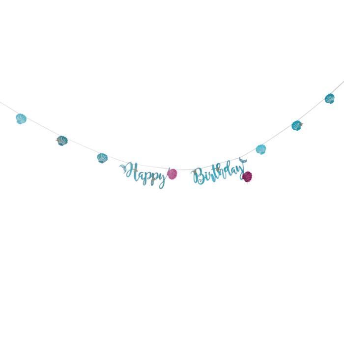 Joyeux Anniversaire Banniere Creative Belle Shell Decor Pour Le Festival De Fete D Anniversaire Stickers De Vitrine Cdiscount Beaux Arts Et Loisirs Creatifs