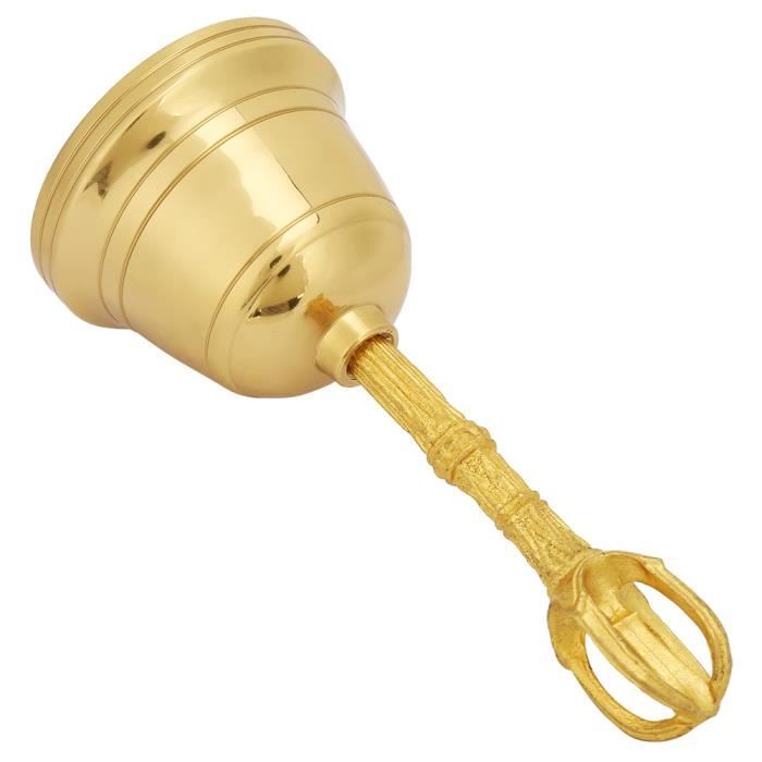 Main Cloche Bouddhiste Taoïste Pur Laiton Magique Instrument Rituel