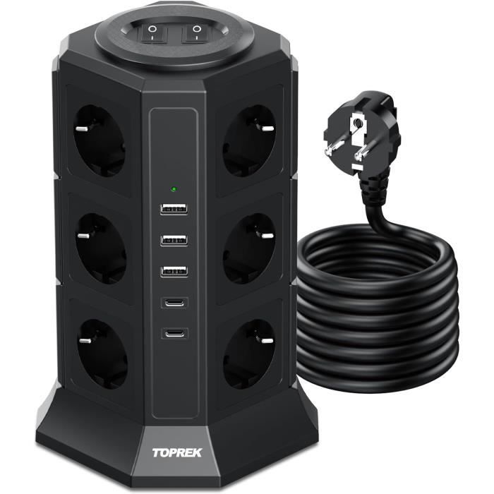 Lot De 6 Prises électriques Murales – 4 Ports USB A Et 2 Ports USB C – Vissables