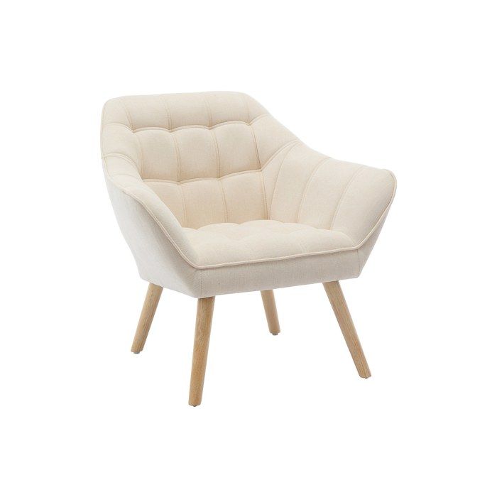 Fauteuil en tissu beige CASERTA Fauteuil en tissu beige CASERTA