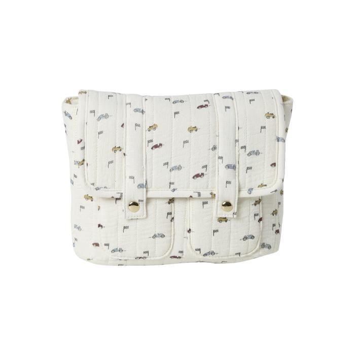 VERTBAUDET Cartable maternelle voitures gar on en gaze de coton