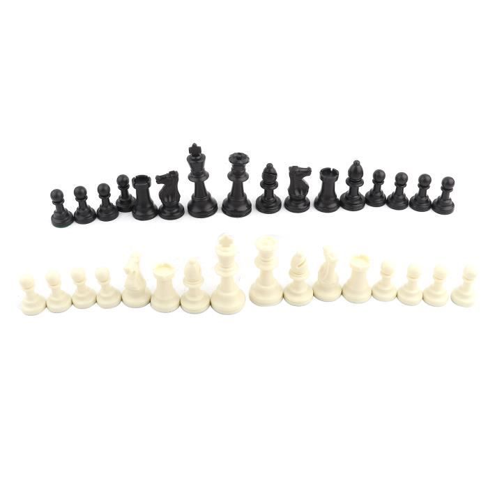 Jeu d'échecs, Échecs International en Plastique, Échecs Complet 64 mm, Jeu de Stratégie pour Familles, Amis, Élèves, Loisirs et Voyages Jeu d'échecs, Échecs International en Plastique, Échecs Complet 64 mm, Jeu de Stratégie pour Familles, Amis, Élèves, Loisirs et Voyages