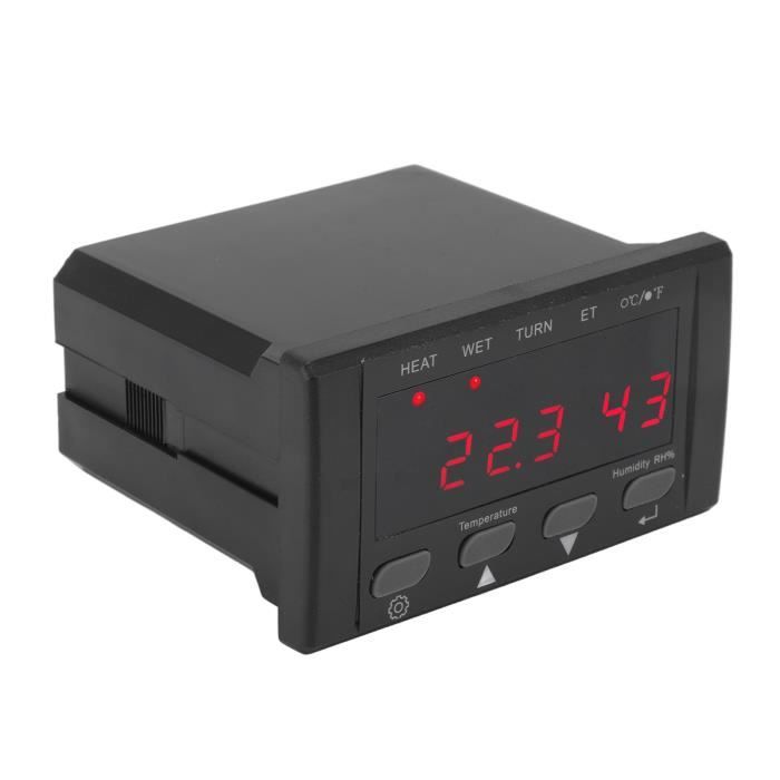 CYTGOUPER Thermostat Contrôleur D'Incubateur Œufs - Précision 0-99,9°C Écran HD - Kit Complet Pour Éclosion Maison