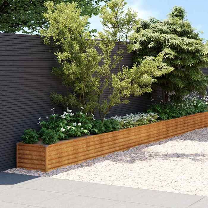 vidaXL Lit surélevé de jardin 960x50x36 cm acier corten 151982