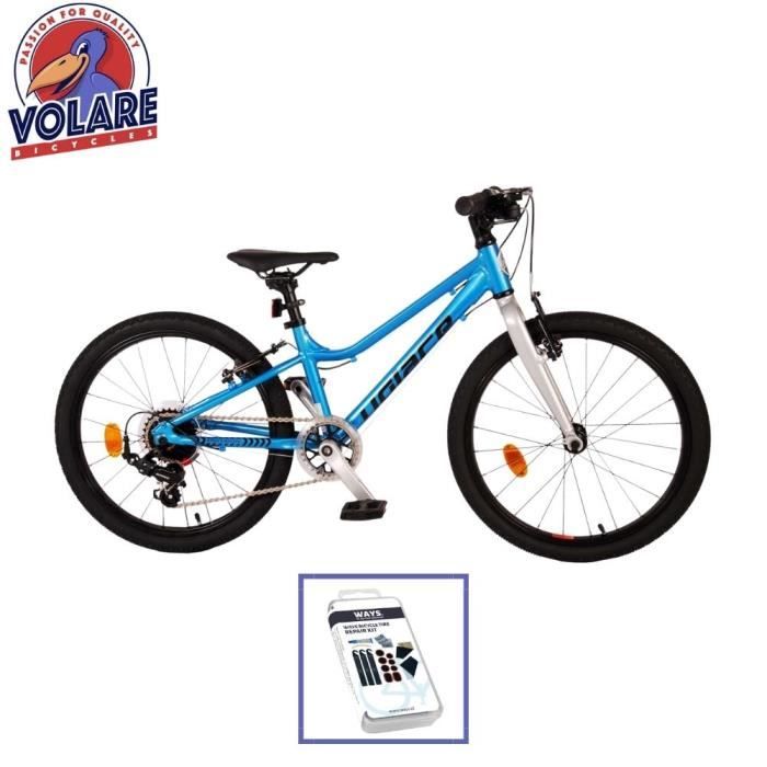 Velo pour enfants Volare Dynamic 20 pouces Bleu 7 vitesses Kit de reparation de pneus WAYS inclus Cdiscount Sport