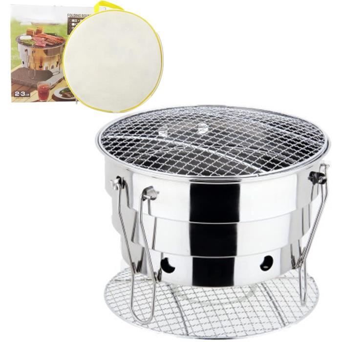 Grils Au Charbon De Bois,Barbecue Coréen Portable En Acier Inoxydable