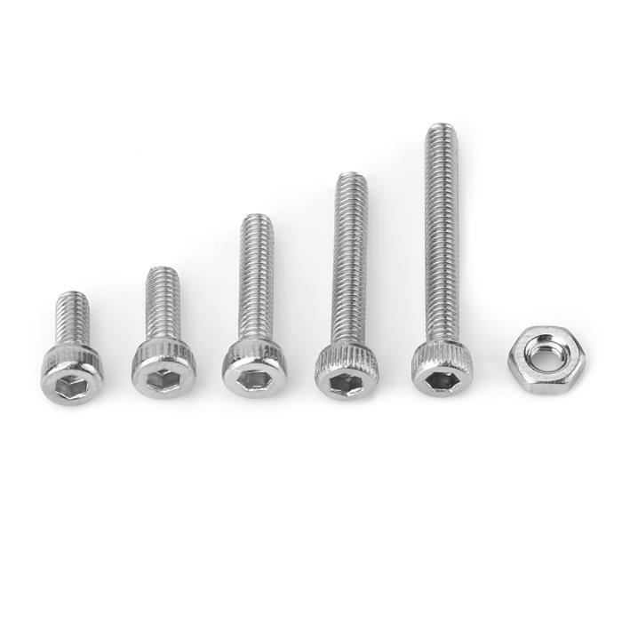PATIKIL - Kit De Fixation Pour Skate : 8 Vis Et écrous En Acier Carbone 40mm, Noir, Pour Trucks Et Planches