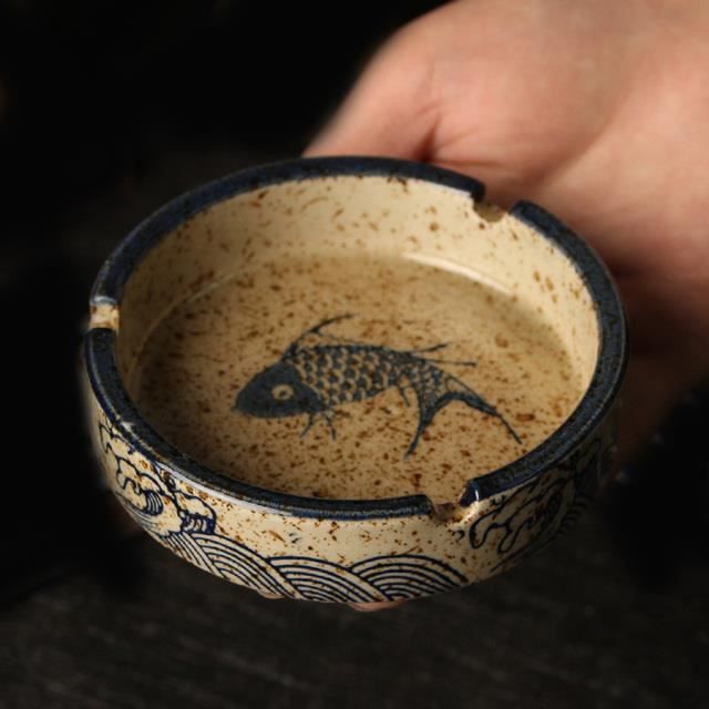 Cendrier Chinois En émaux Cloisonnés Du 19e Siècle - Motif Oiseaux Et Fleurs - Objet D'art Authentique