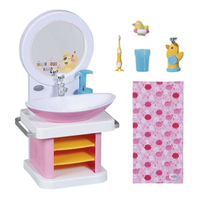 Wrought Studio™ Meuble-lavabo de maquillage avec miroir lumineux à 3