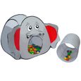 Tente de Jeu pour enfants Maison Jouet JUMBO | incl 200 balles multicolores + tunnel + pratique étui pour le garder / transporter...-1