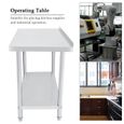1Pcs Double couche plate-forme en acier inoxydable Table d'opération poste de travail cuisine bureau 0.6mm # 3-1