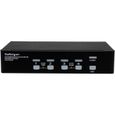StarTech.com Commutateur KVM 4 Ports DVI USB, Montage en Rack et Audio - Switch KVM - 2560x1600 (SV431DVIUAHR)-1