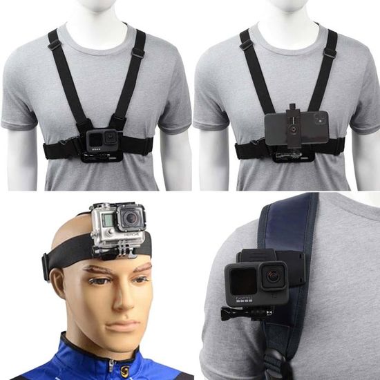Harnais de Poitrine Robuste et Confortable, Sangle Multi-caméra Réglable pour Les Sports de Mariage
