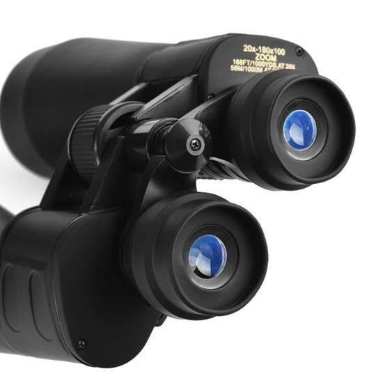 Jumelles Puissantes 20-180x100 – Zoom Variable, Objectif 70 Mm – Pour Randonnée, Observation Oiseaux – Champ Large 78m/1000m