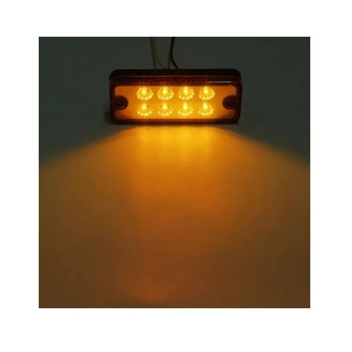 Lot De 6 Feux De Position Latéraux LED Pour Camion/Remorque - 12V, 8 LED Par Feu, Bleu - 13