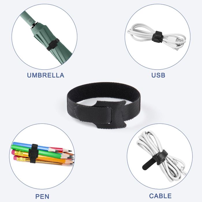 Usb Cable Scratch 100Pc Serre Cable Scratch Réutilisables Réglables 15cm Sangle Scratch ...