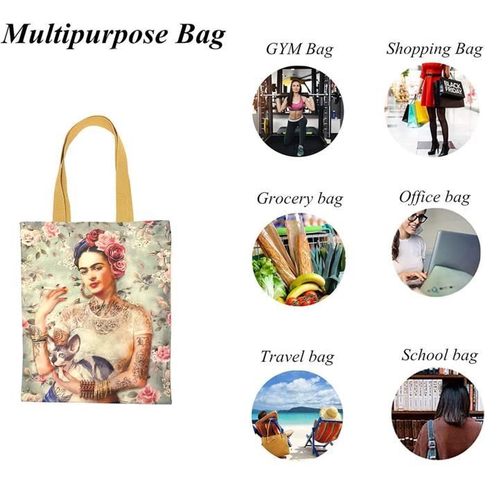 Porte-monnaie Toile Frida Kahlo Vert – Dus & Gero, Sacs Mode Déco