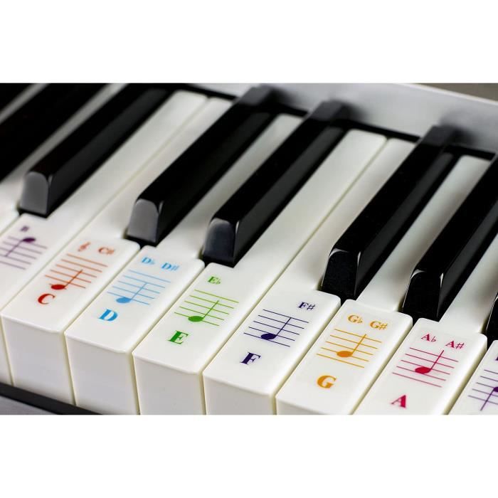 Achetez Autocollants de Clavier Piano Pour 88 / 61 / 49 / 37 Clé, Colorée  Grande Lettre Audacieuse Autocollants Piano Autocollants Amovibles de  Clavier de Piano de Chine