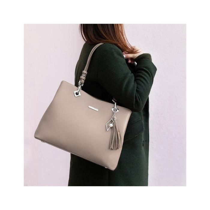 David Jones Sac à Main Porté Epaule Femme Grand Cabas Fourre