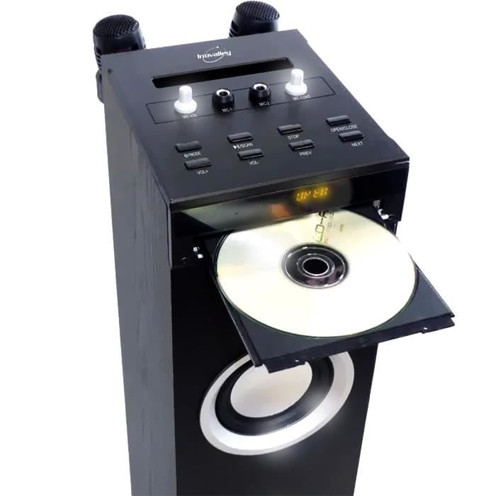 Tour Haut-parleurs Multimédia - Lecteur Cd - 60w - Bluetooth, Usb, Radio Fm  - LED - Noir - Ds120cd - Enceinte colonne - Tour de son BUT
