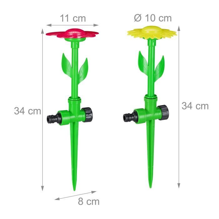 20 x Sprinkler Blume, Spritzblume Garten, Rasensprenger Kinder, mit