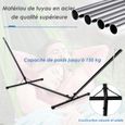 COSTWAY Support de Hamac en Métal Charge 150 KG Chaîne Réglable avec Crochets pour Intérieur Extérieur Noir 325 x 100 x 106 cm-2