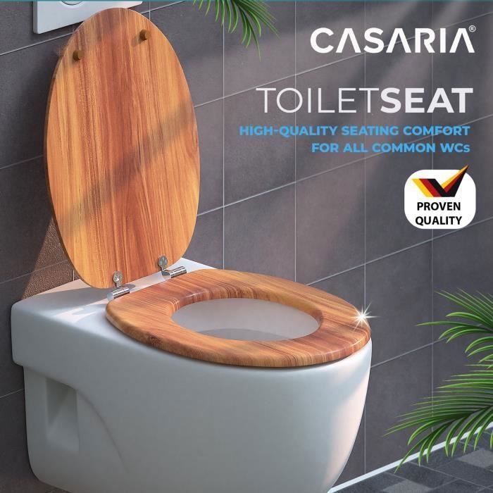 Abattant WC Surface Anti-Bactérien Résistante À La Décoloration, Lunette De  Toilette avec Frein De Chute Réduction du Bruit da[726] - Cdiscount  Bricolage