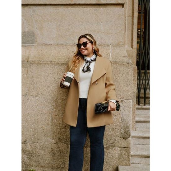 Manteau De Pluie Femme Grande Taille Hanna Nikole – Imperméable Capuche Kaki 48