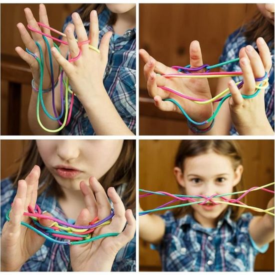 Jeu de ficelle 165 cm de long - jeu de ficelle main pour les enfants Jeu de ficelle 165 cm de long - jeu de ficelle main pour les enfants