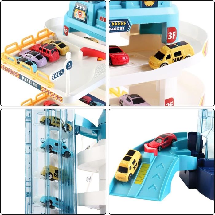 Monster Jam Ensemble de jeu de garage et rangement avec camion monstre exclusif, lumières et