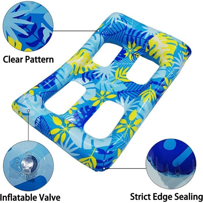 Bouée Piscine Gonflable – Hamac Flottant Rayé Orange Et Blanc – 122 Cm – Pompe Incluse – Adultes Et Enfants – Été