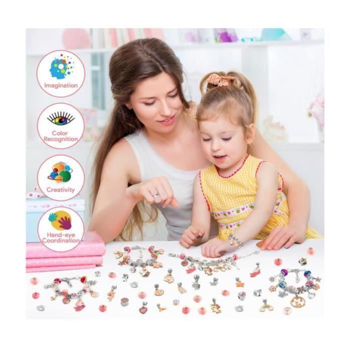 Jeu de creation de bijoux,Jouet Fille Idée Cadeau Fille 5 6 7 8 9 10 11 12  Ans Anniversaire Noel - Cdiscount Jeux - Jouets