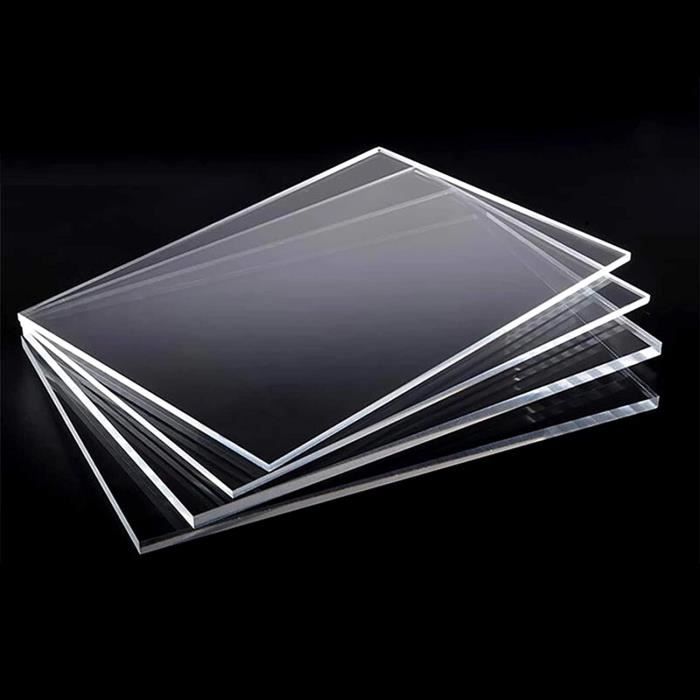 Feuille Acrylique Transparente en plexiglas,10 pièces 150x100x1.5mm Feuille  de Plastique de Cadre de vitrage de sécurité en p 393 - Cdiscount Maison