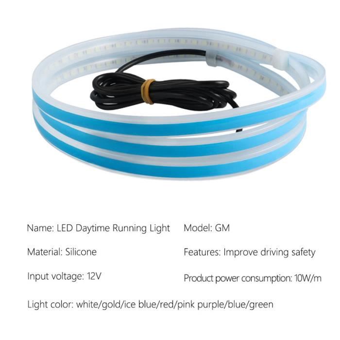 Generic Bande lumineuse LED bleue Flexible DRL pour voiture, 30cm à prix  pas cher