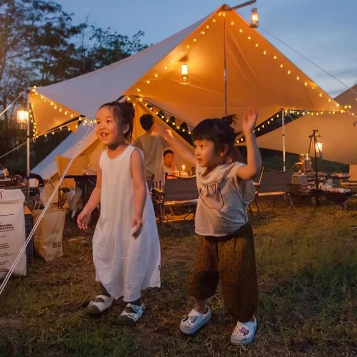 Guirlande lumineuse,Camping en plein air LED tente d'éclairage lumières  atmosphère lumières suspendus camp - Type batteries - Cdiscount Maison