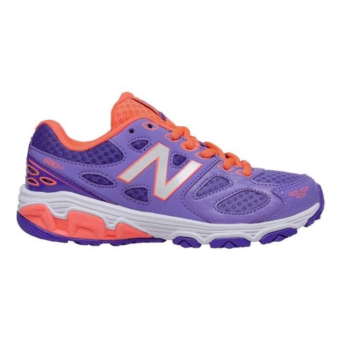 Chaussures de course pour fille NEW BALANCE KR 680 V3 Semelle intermediaire Abzorb Rainures de flexions Violet Cdiscount Chaussures