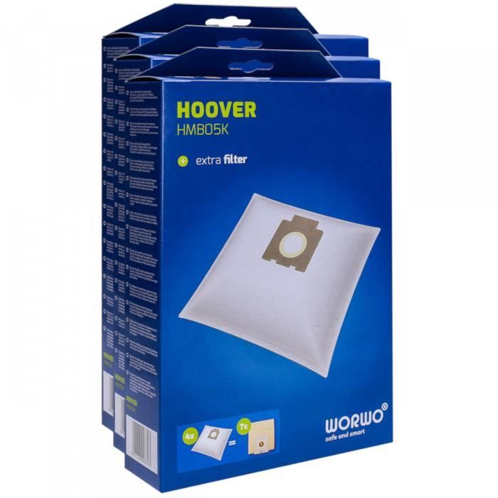 Pack 3 boîtes de 4 sacs microfibre aspirateur Hoover H81 - Achat