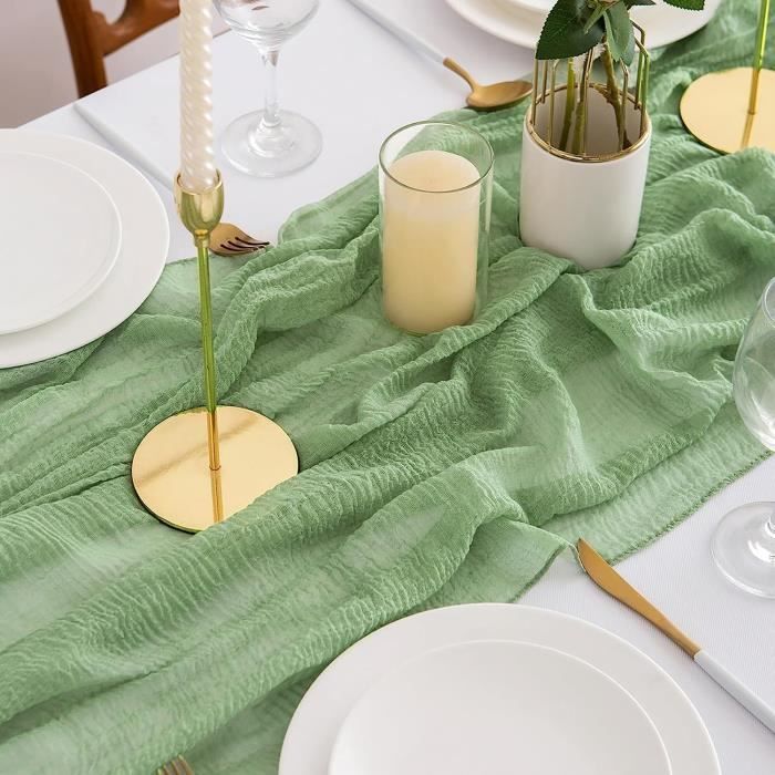 Serviette de table tissu vert pomme 45 x 45 cm